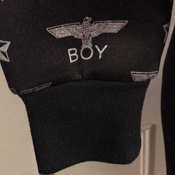 BOY LONDON Youth Small black Bomber Jacket 100% cotton with logo - Picture 6 of 11